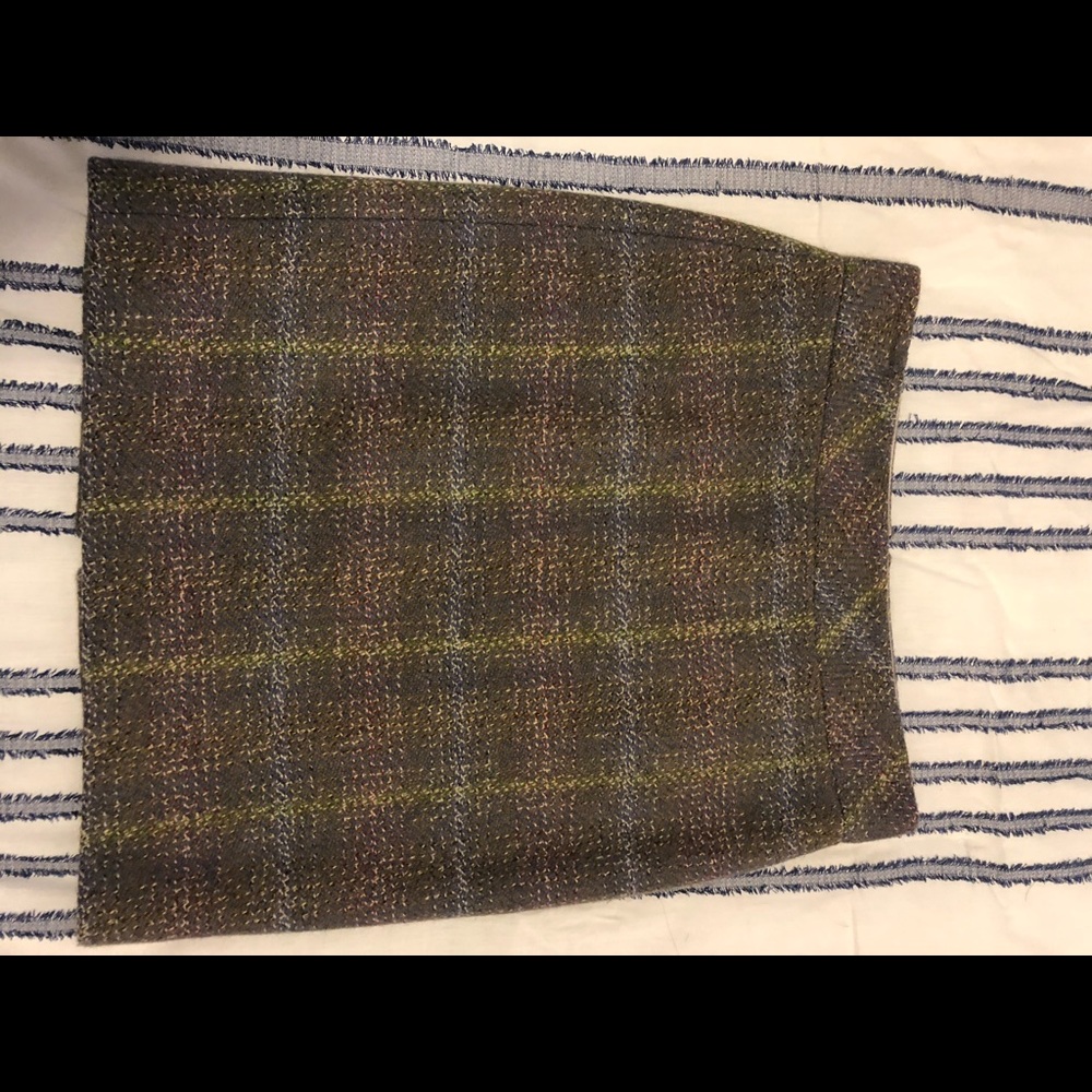 J. Crew Tweed Plaid Pencil Skirt